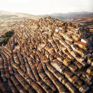 Roofs of Gangi, Italy