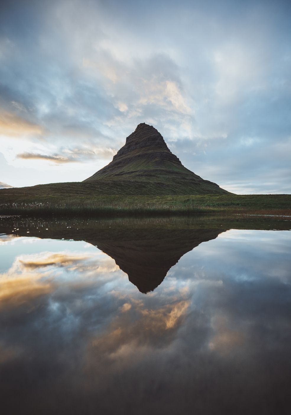 Reflection pool at Kirkjufell, Iceland