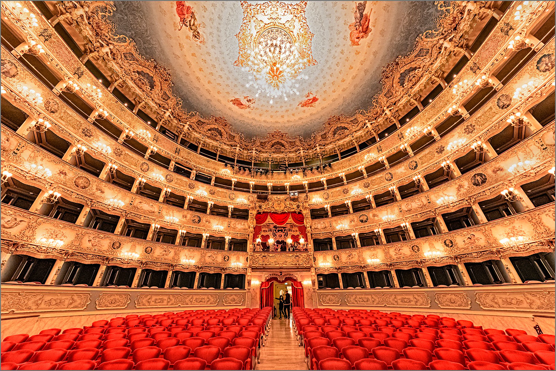Inside Teatro la Fenice, Venice, Italy