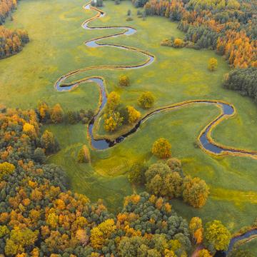 Lemmijogi river [drone], Estonia