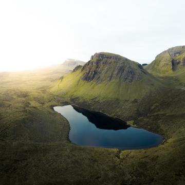 Loch Cleat at the Quiraing [drone], United Kingdom