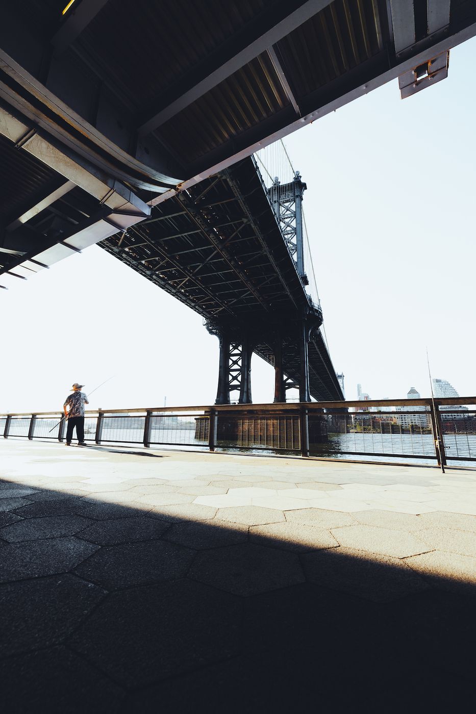 Manhattan Bridge from down under, USA