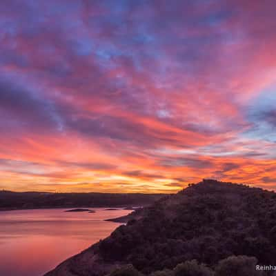 Odeleite Reservoir Sunset, Portugal