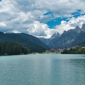 Santa Caterina Lake in Auronzo di Cadore, Italy