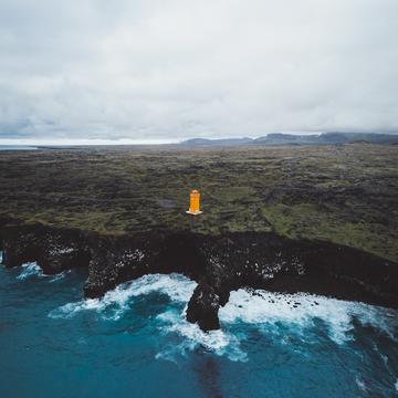 Svörtuloft Lighthouse [drone], Iceland