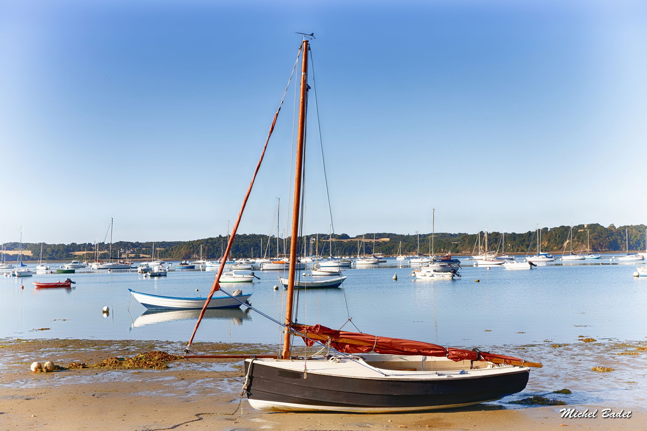 The beach of Saint-Suliac, France