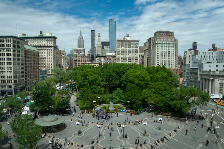 Union Square Park from Burlington Coat Factory