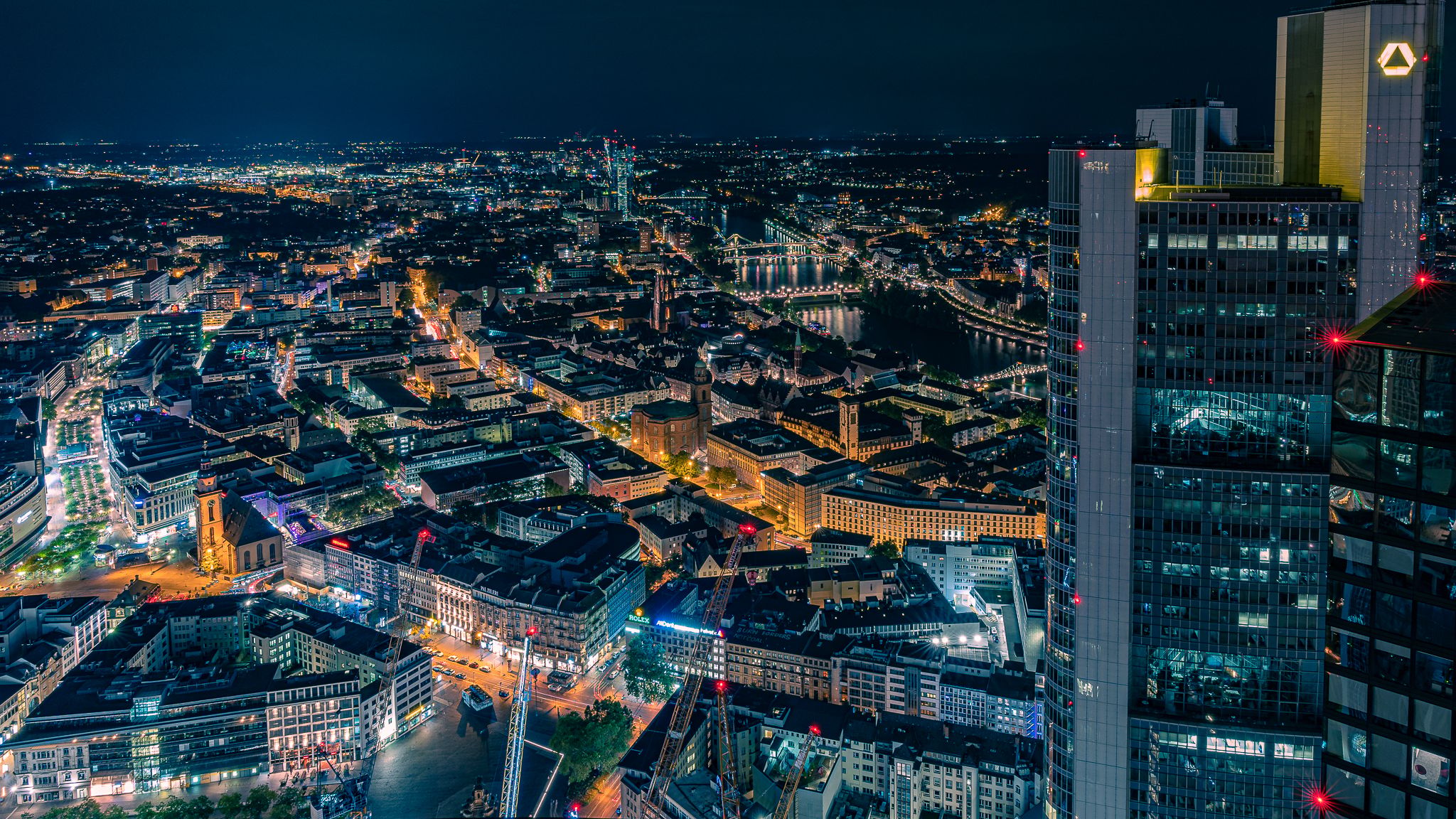 View from Maintower, Frankfurt am Main, Germany