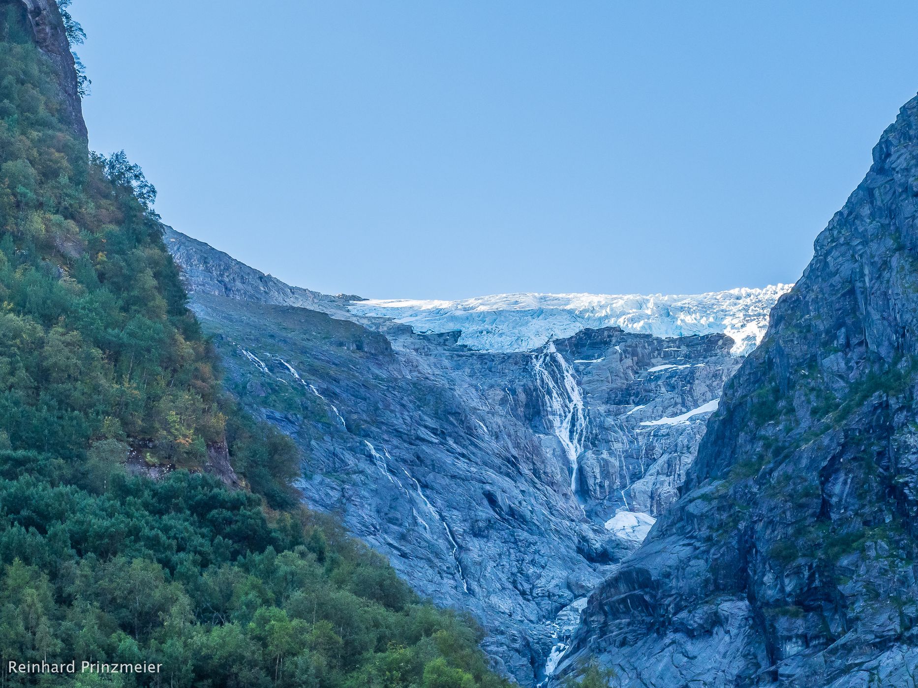 View from Oldevatnet to Briksdalsbre Glacier, Norway