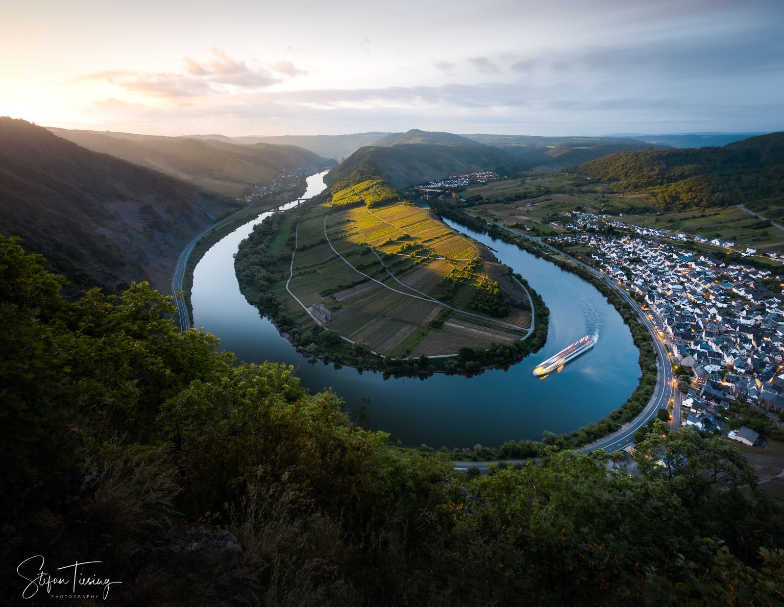 View of the Moselle loop near Bremm, Germany