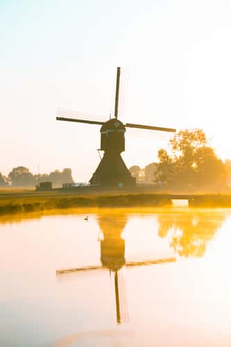 Windmill in the fields, South Holland