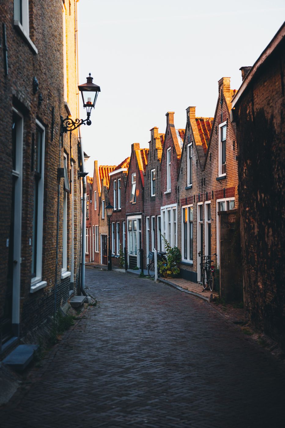Historical street in Zierikzee, Zeeland, Netherlands