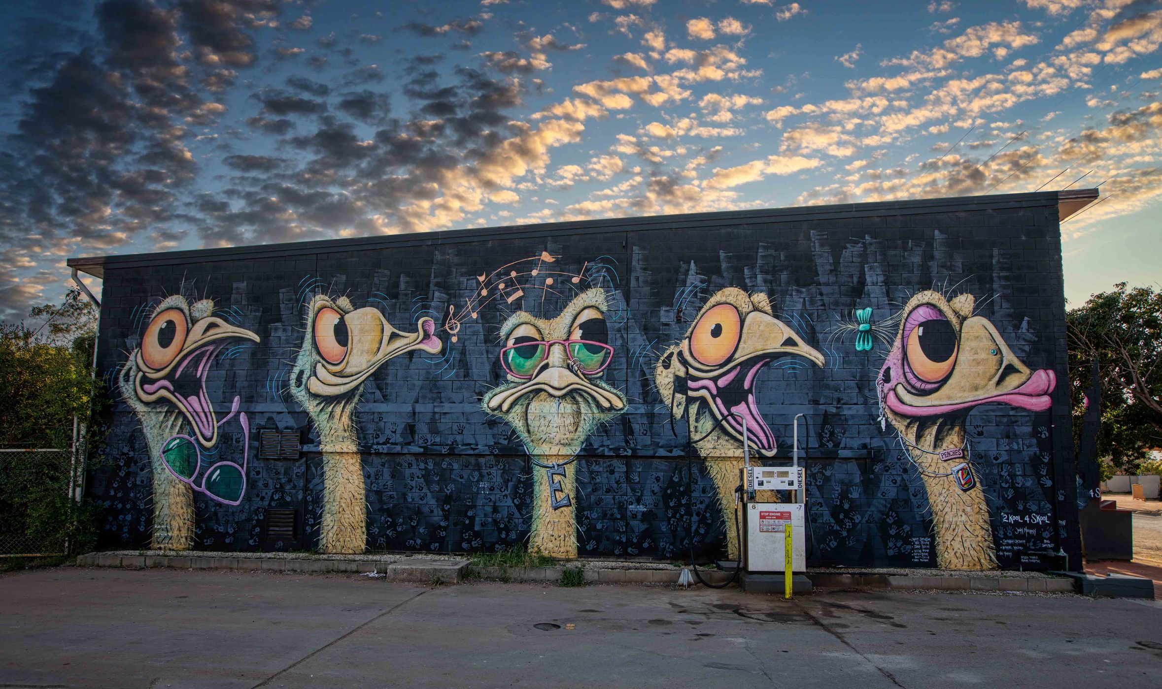 Cartoon Mural, Lightning Ridge, New South Wales, Australia