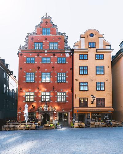 Coloful Houses from Stortoget I Stockholm