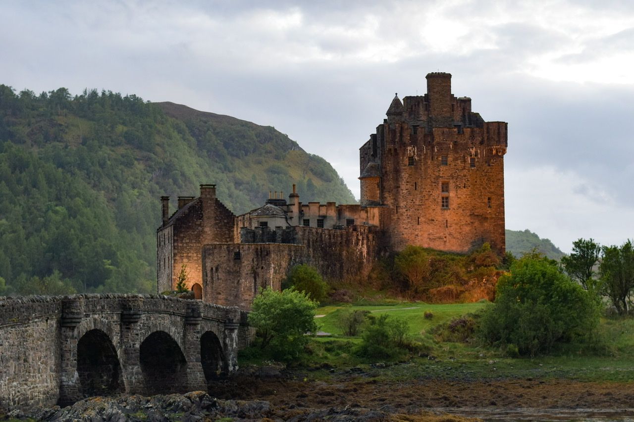 Side view II of Eilean Donan Castle, Scotland, United Kingdom