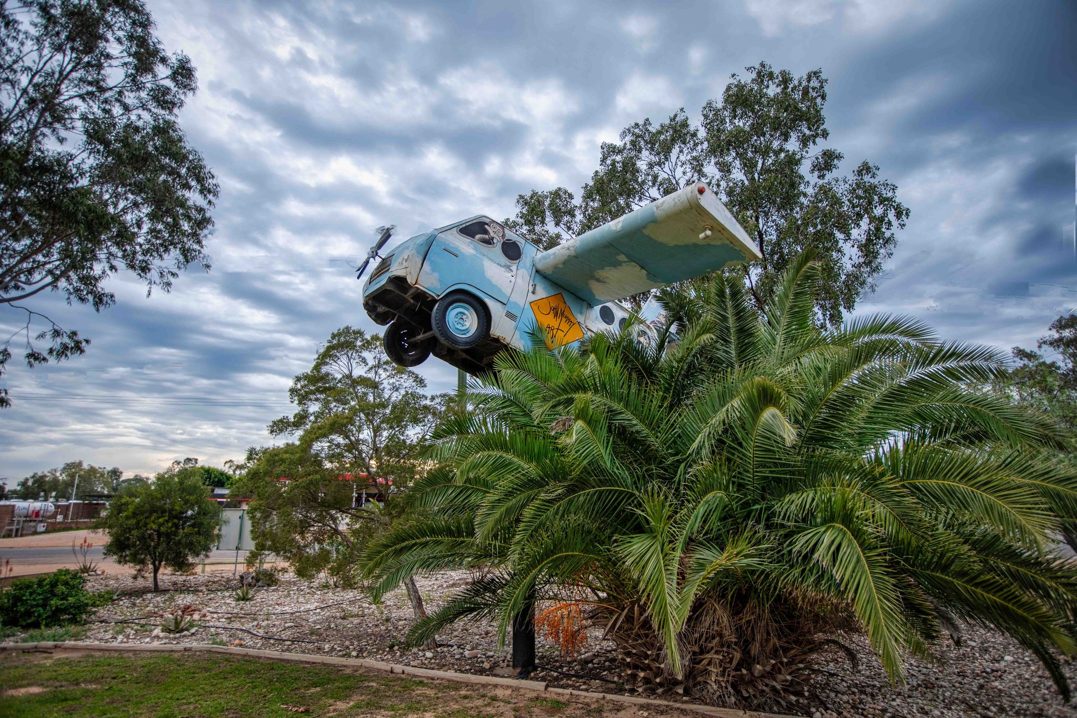 Flying Combi Van,Lightning Ridge, New South Wales, Australia