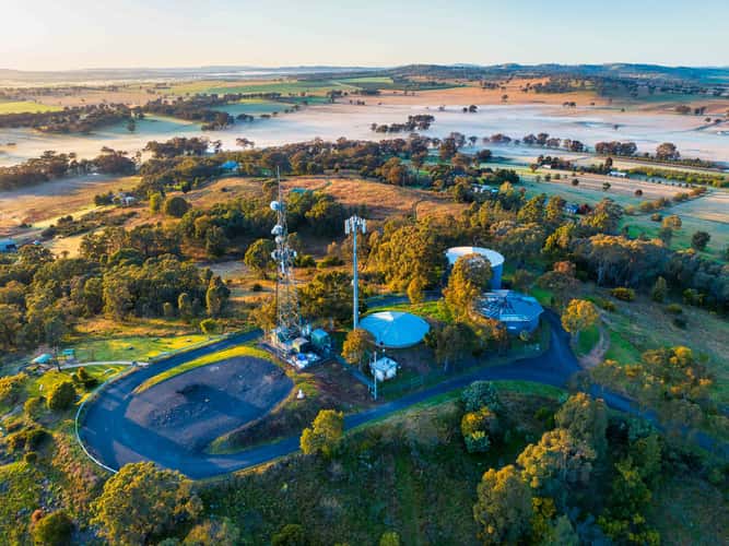 Fog in valley Flirtation Hill Lookout, Gulgong, NSW