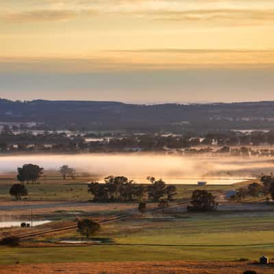 Fog Lifting, Flirtation Hill, Gulgong, New South Wales, Australia