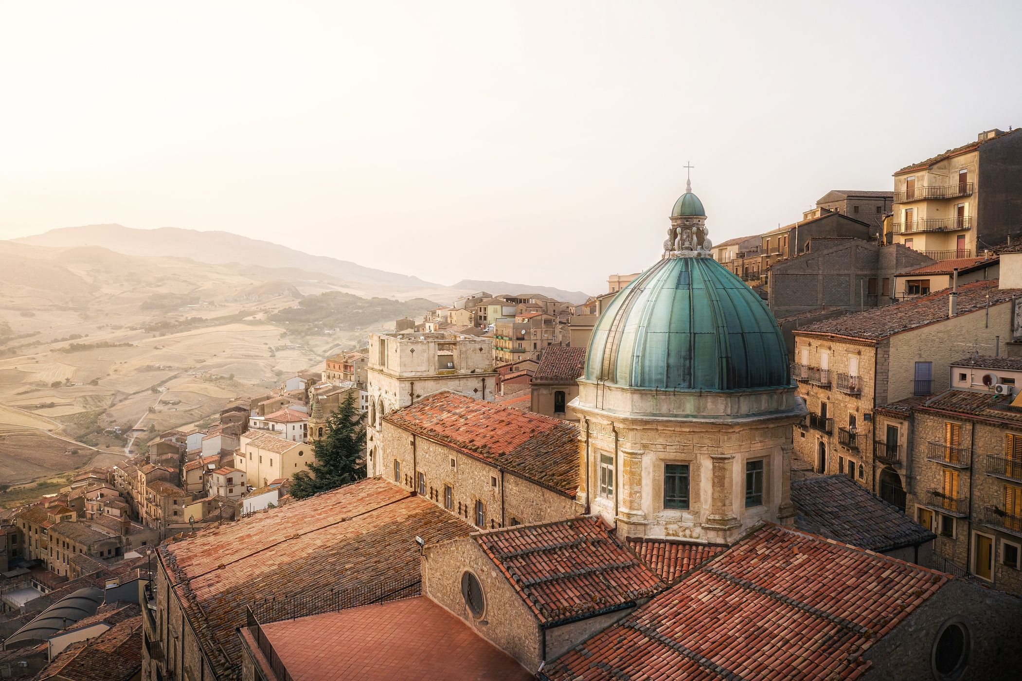 Roofs of Gangi, Italy
