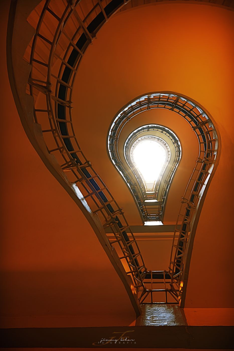 Light bulb staircase, Prague, Czech Republic