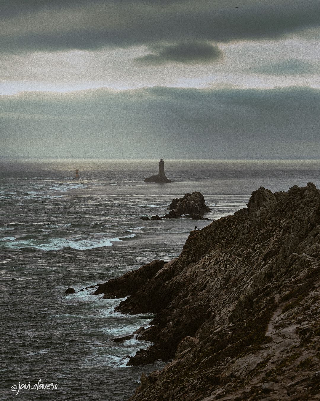 Lighthouse 'La Vieille' at the Pointe du Raz, Brittany, France