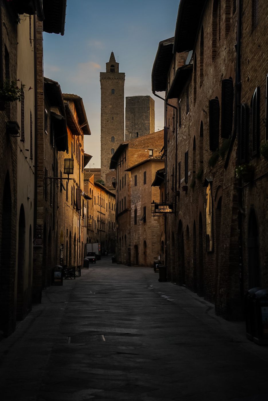 Main street San Gimignano, Italy