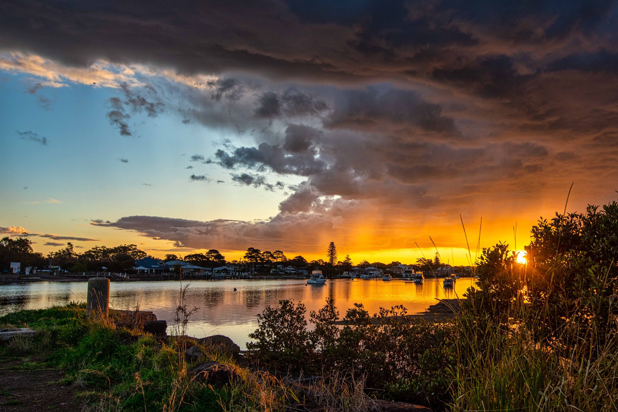 Myall River, Sunset, Tea Gardens, New South Wales, Australia