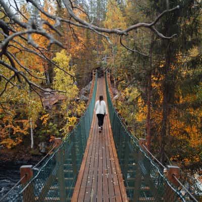 Myllykoski Mill Susepension bridge, Finland