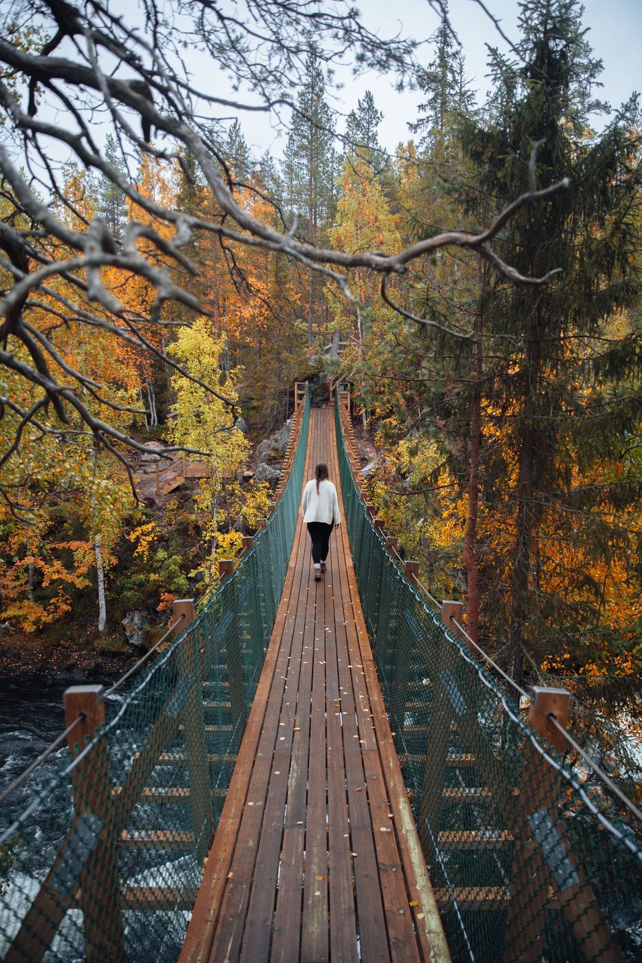 Myllykoski Mill Susepension bridge, Finland