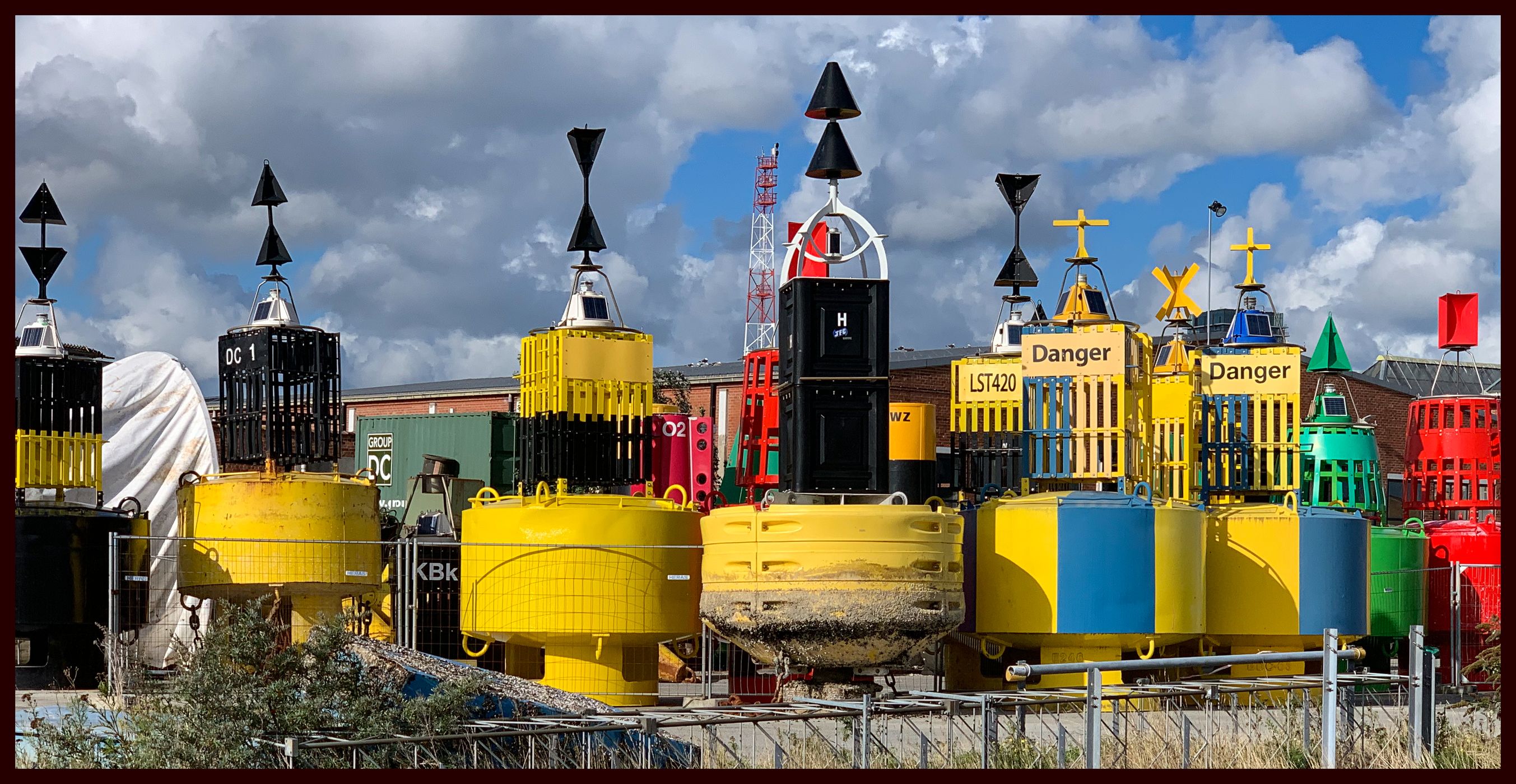 Oostende Vismijnlaan Buoys on land, Belgium