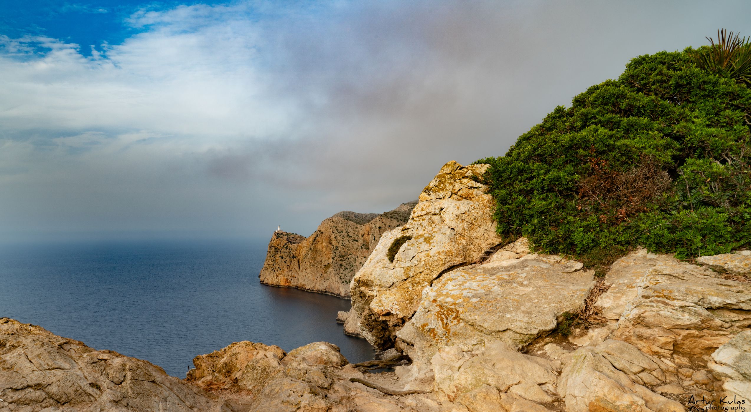 View towards lighthouse of Cap Formentor, Spain
