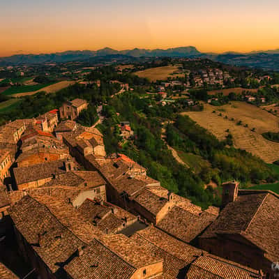 Petritoli from Torre Civica, Italy