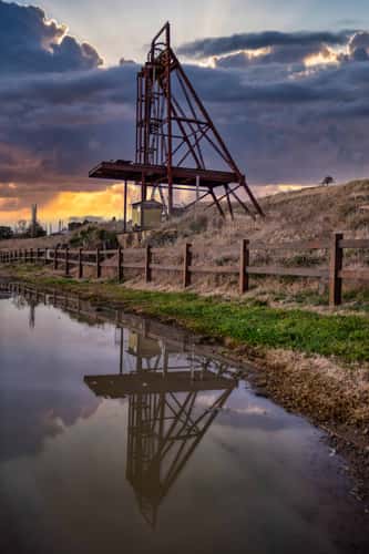 Poppet Head reflection, Lucknow, New South Wales