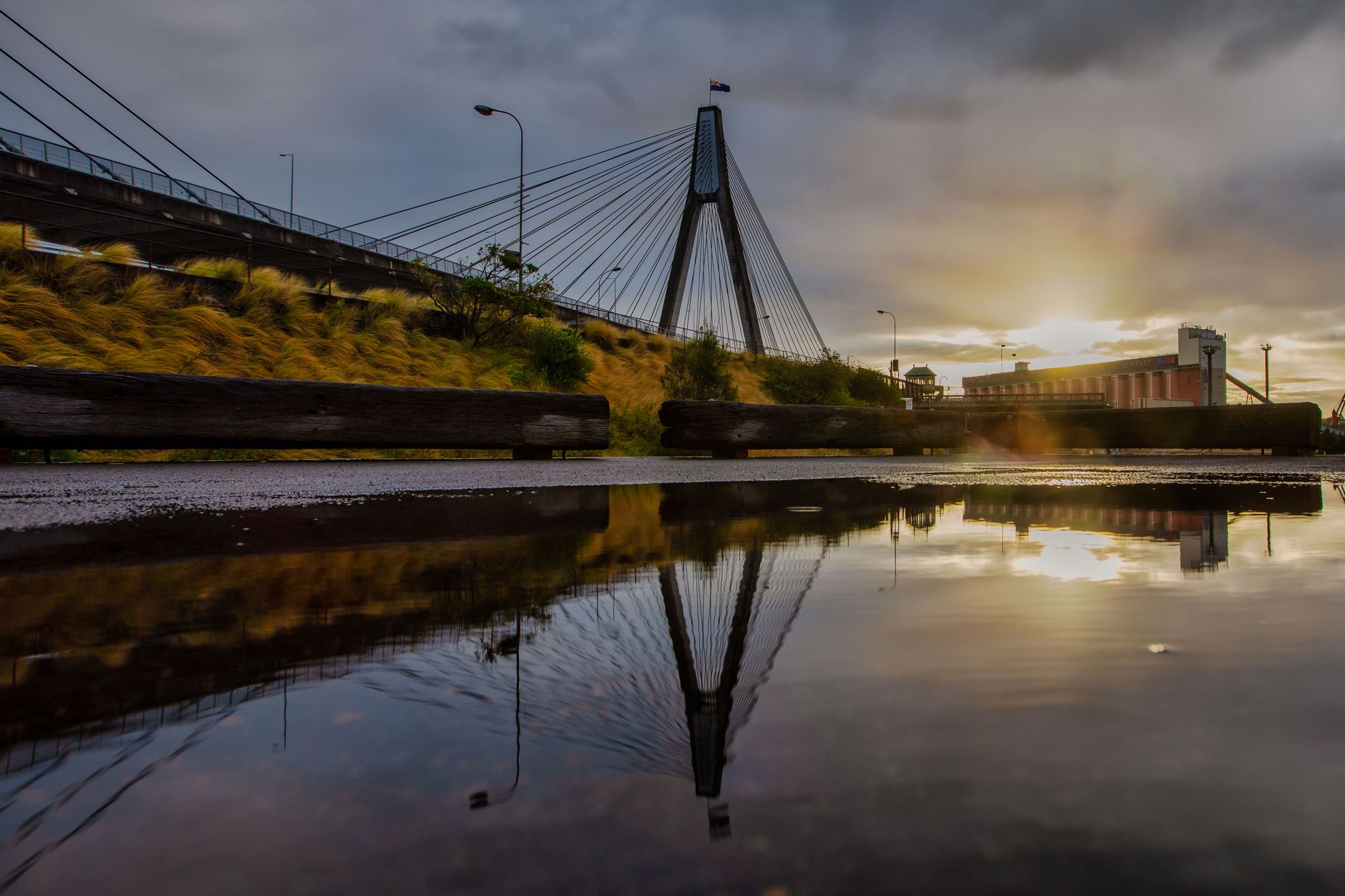 Reflection ANZAC Bridge, Glebe, Sydney, NSW, Australia