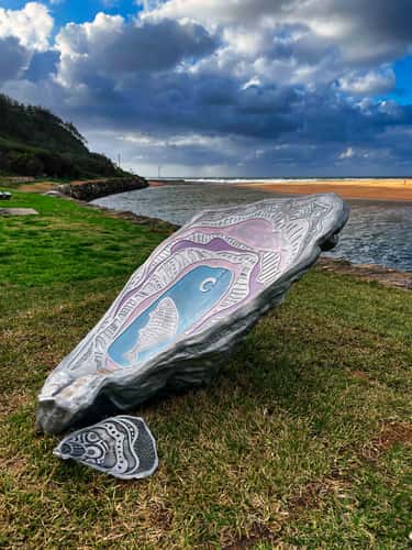 Shell like monument North Narrabeen, Sydney, NSW