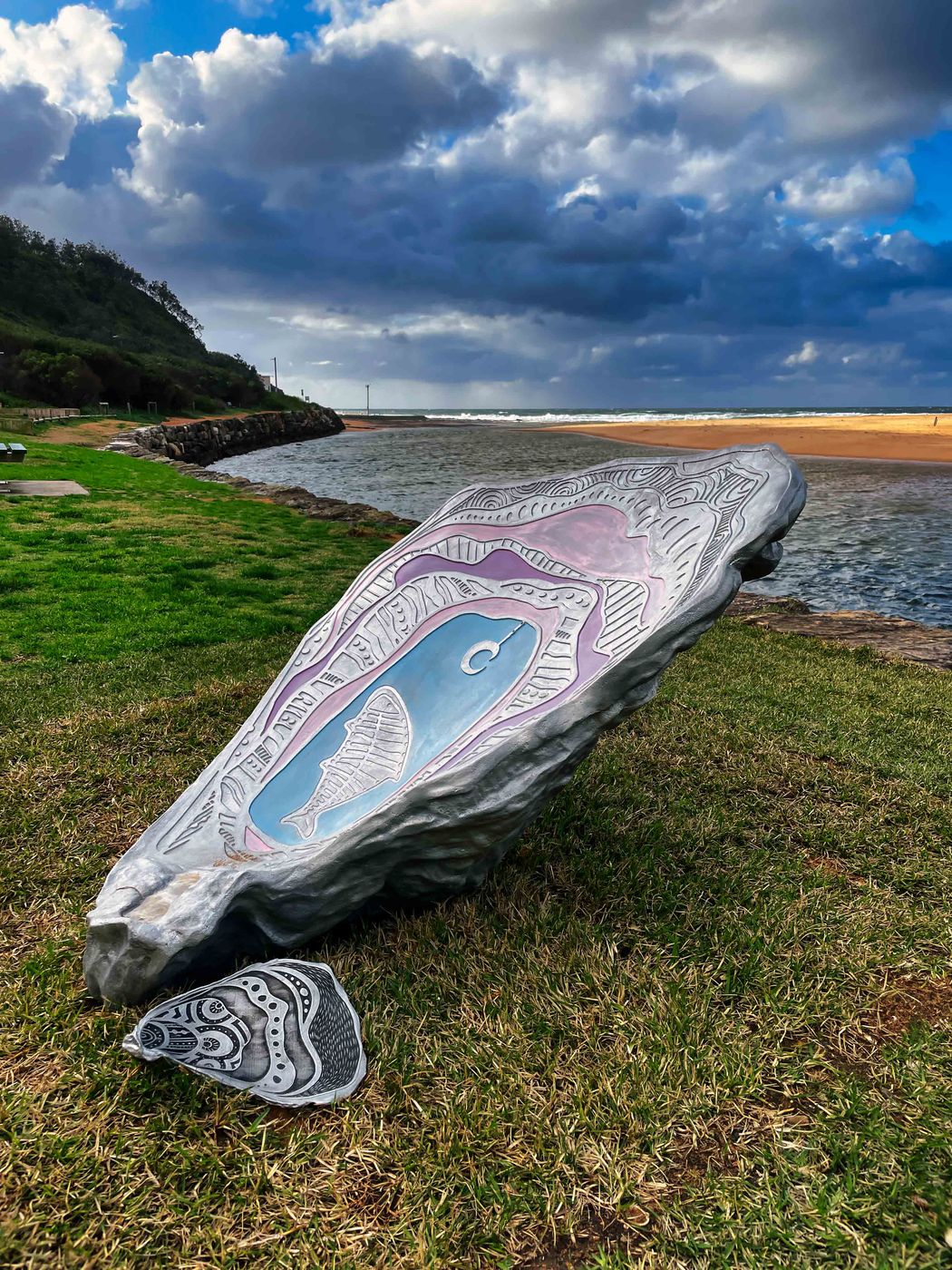Shell like monument North Narrabeen, Sydney, NSW, Australia