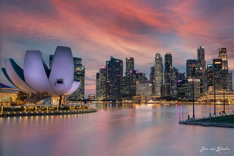Singapore Marina Bay City Skyline