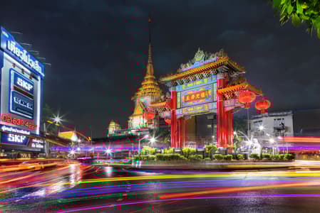 The Bangkok Chinatown Gate in the middle of the Odeon