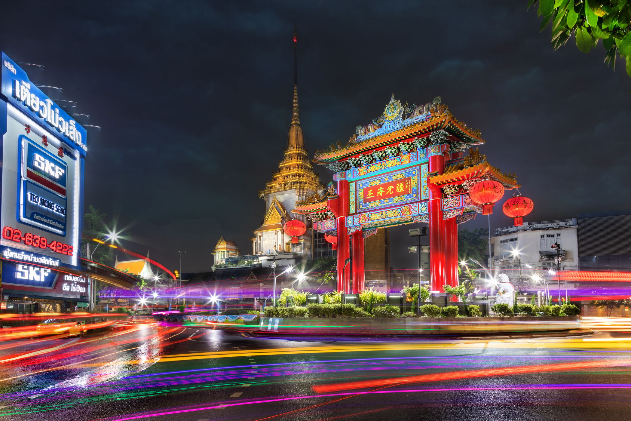 The Bangkok Chinatown Gate in the middle of the Odeon, Thailand