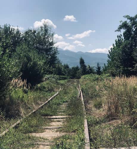 View of the Carpathian Mountains from Victoria