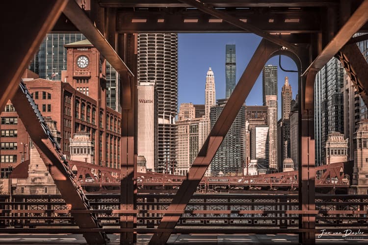 Wells Street Bridge and US Postal Service