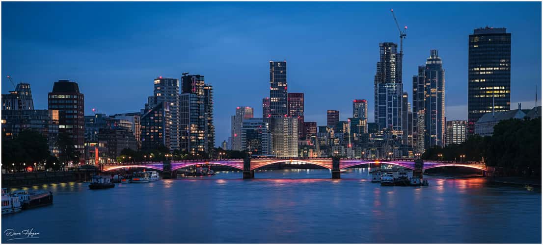 London Vauxhall cityscape from Westminster bridge