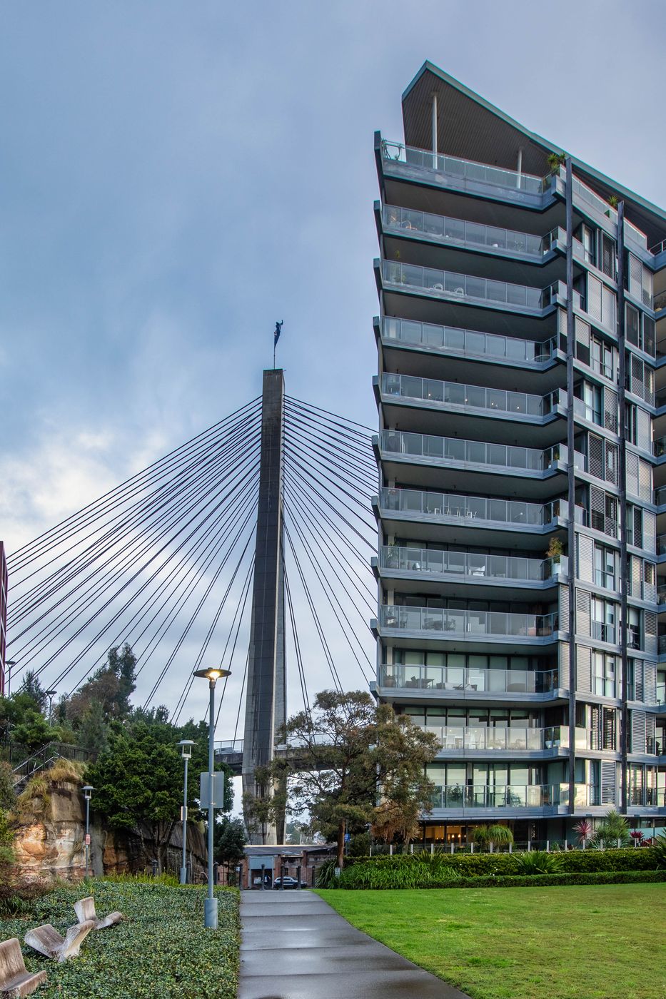 ANZAC Bridge and Apartment, Pyrmont, Sydney, NSW, Australia