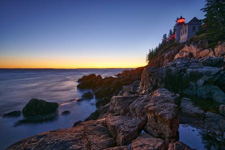 Cliff view of Bass Harbor Head Lighthouse