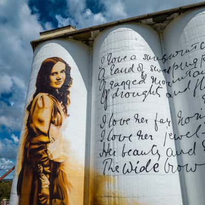 Dorothea Mackellar Silo Art, Gunnedah, New South Wales, Australia