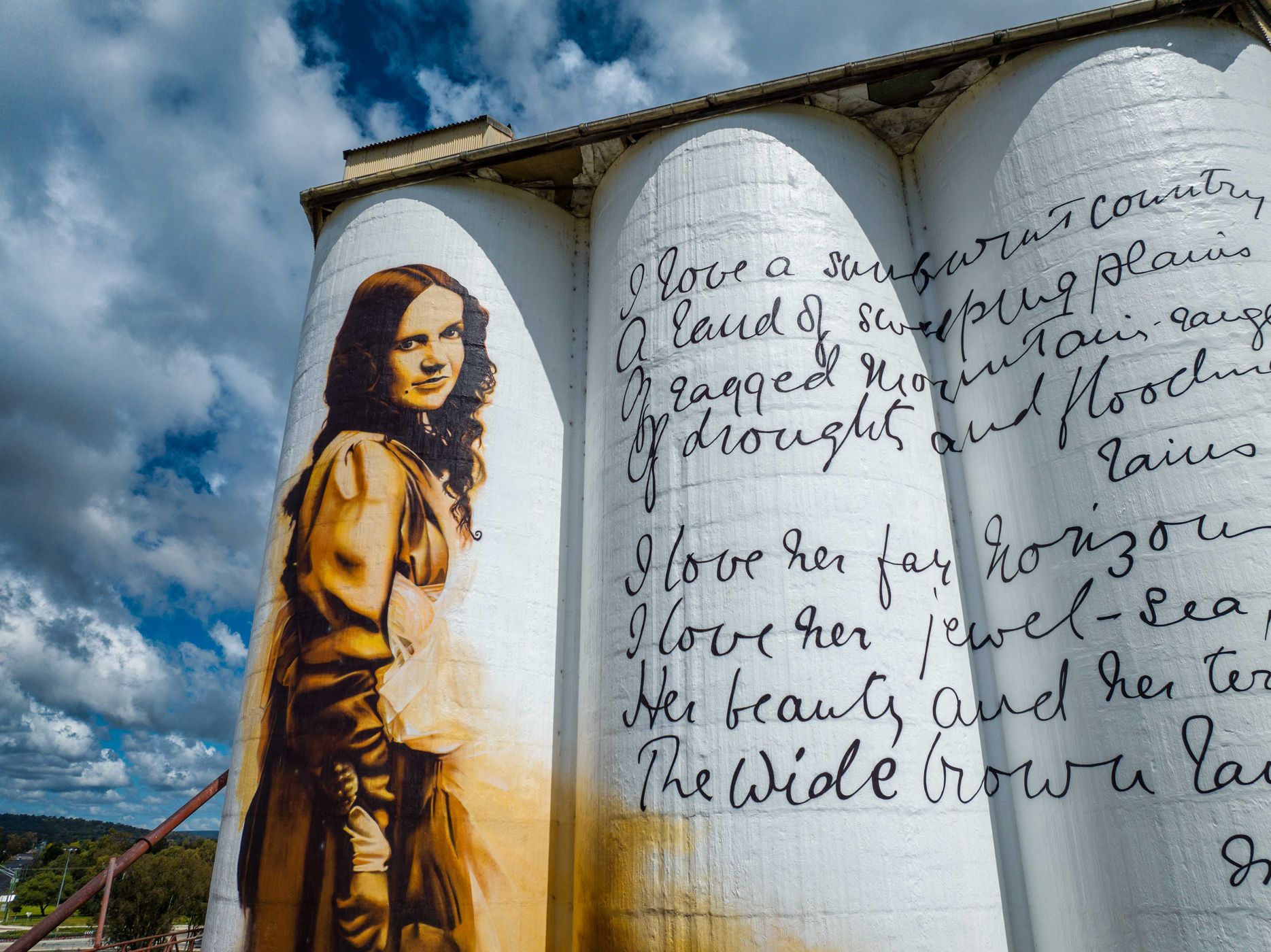 Dorothea Mackellar Silo Art, Gunnedah, New South Wales, Australia