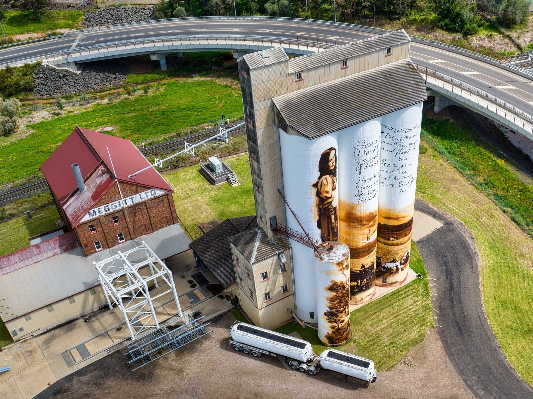 Dorothea Mackellar Silo Art, Gunnedah, New South Wales, Australia