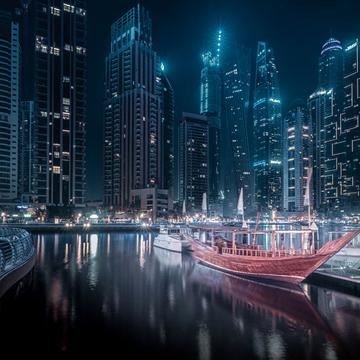 Dubai Marina Boats View, United Arab Emirates