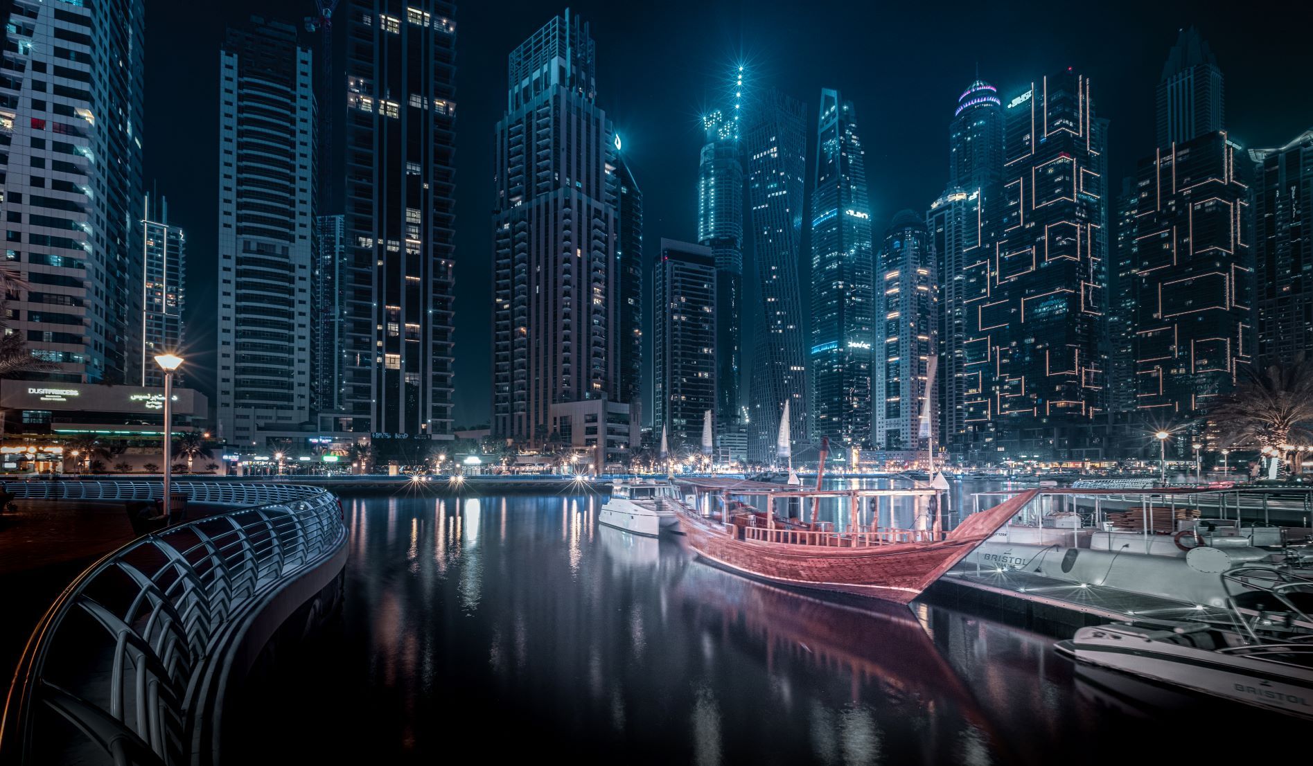 Dubai Marina Boats View, United Arab Emirates