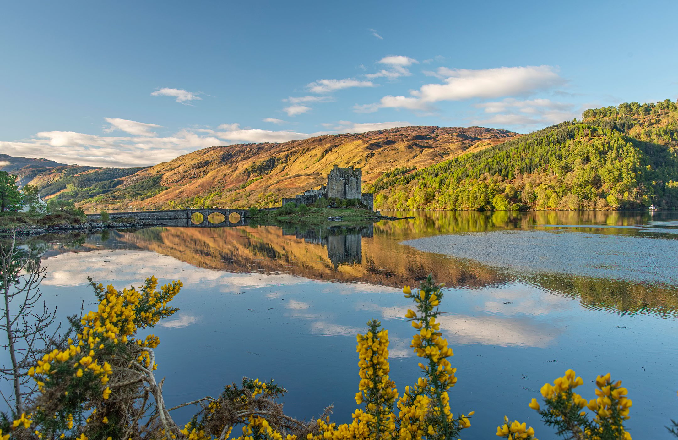 Eilean Donan Castle from the Loch Long Bridge, United Kingdom